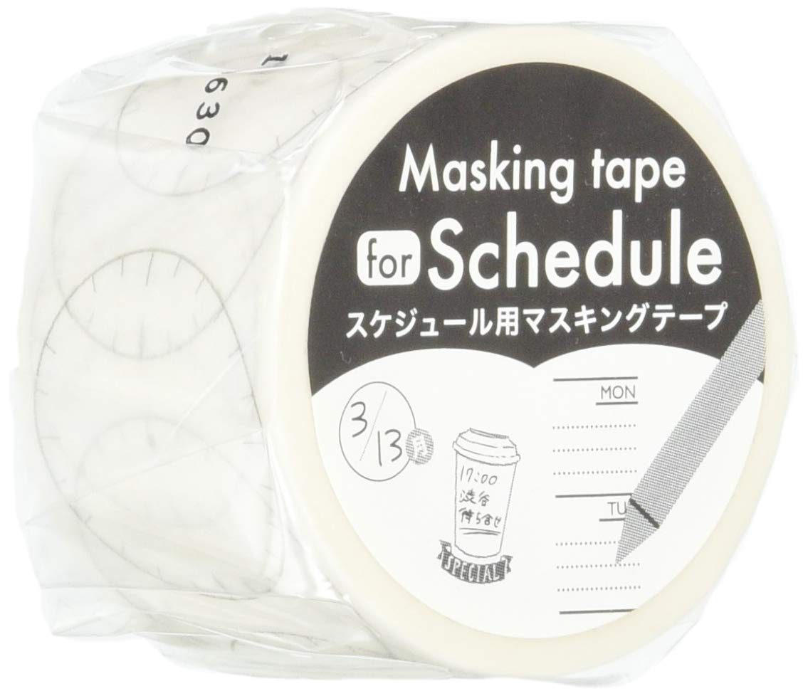 

World Craft Schedule Masking Tape 30mm Clock 4 pieces W01-TM30-0005