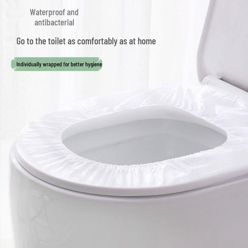 Indywidualnie pakowane jednorazowe nakładki na deskę sedesową do hoteli i podróży - Gruba, pełne pokrycie papierowa poduszka