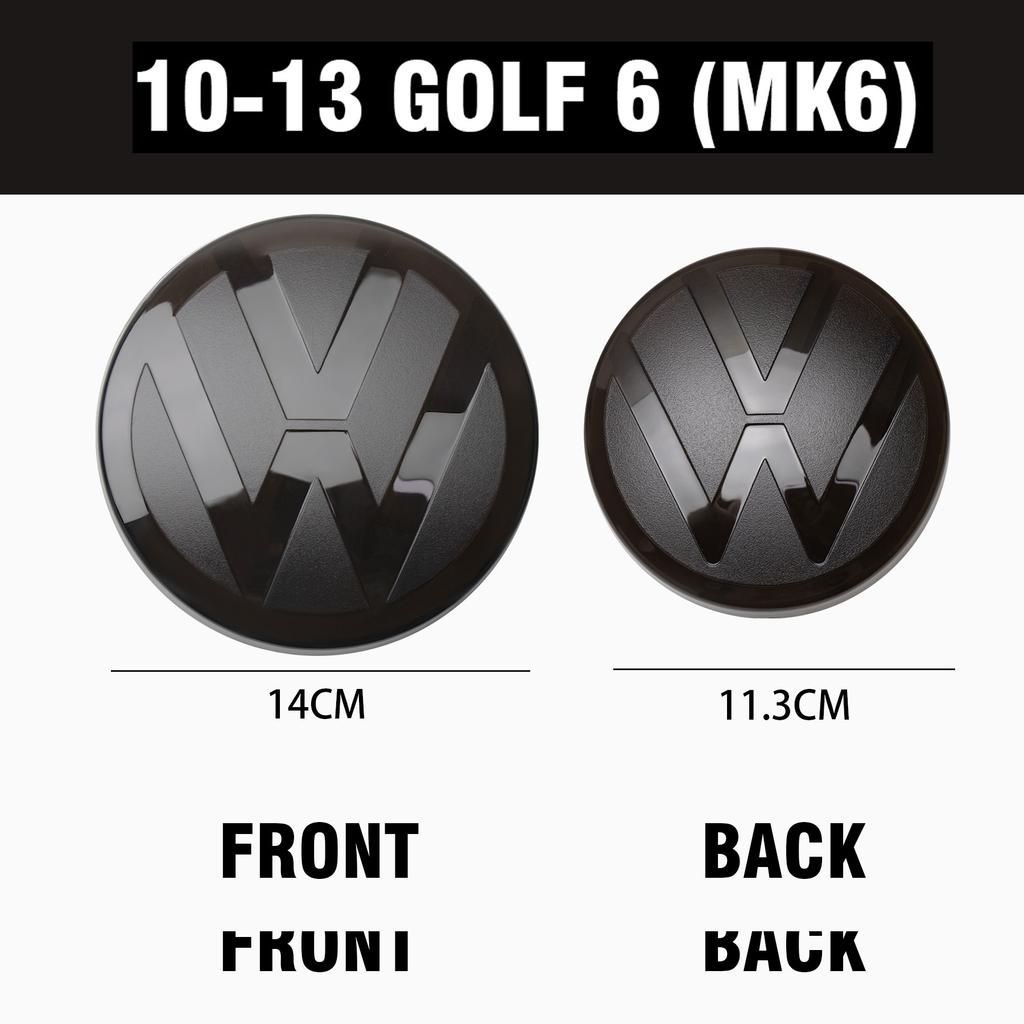 Car Front Grill Badges Rear Trunk Emblem Lid Covers Logo Sticker Black Center Cover For VW Polo Golf 6 7 8 VARIANT PASSAT CC Va4