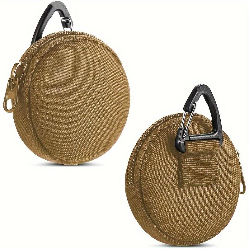 Portachiavi Portafoglio EDC da Esterno | Portamonete con Zip, Custodia per Auricolari con Gancio, Borsa da Tasca
