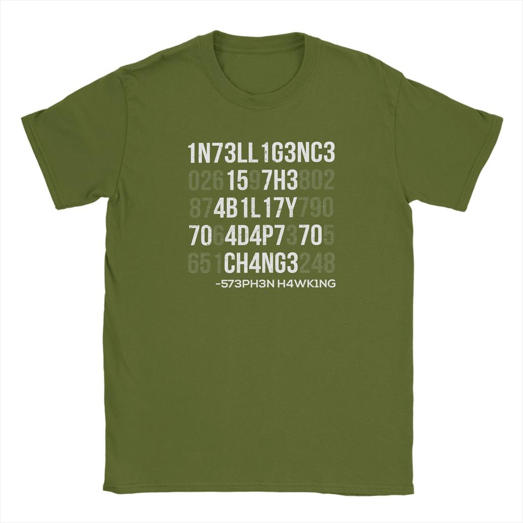 Funny Quote 1N73LL1G3NC3 T Shirt for Unisex Cotton Cool TShirts Crew Neck Tee Shirt Short Sleeve Tops Graphic Printed