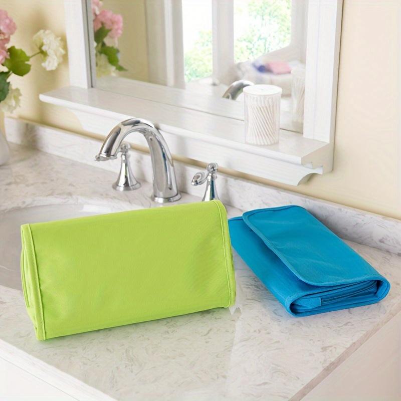 Hanging Toiletry Bag Large Capacity Travel Organizer with Multi Compartment for Cosmetics Foldable Unisex Unscented Storage Pouch for Outdoor Trips