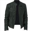 2024 Men's Leather Jacket Motorcycle Long Sleeve Coat Vintage Blazer Mens Jacket PU Leather