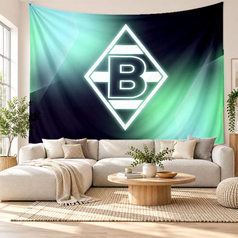 Borussia Mönchengladbach Wall Tapestry, Soft Fabric Wall Hanging, Decorative Backdrop For Bedroom Home Wall Art