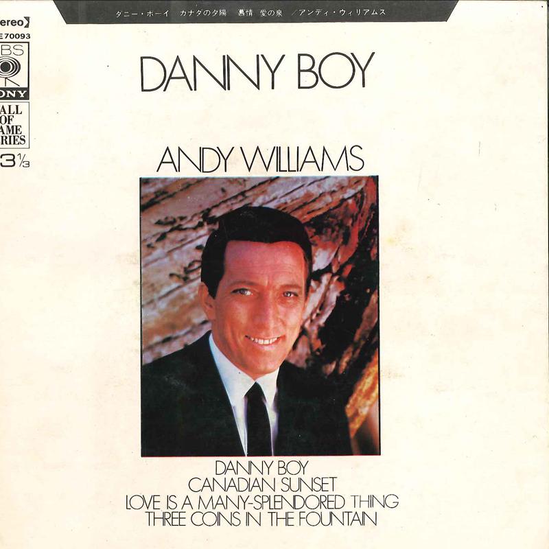 

7-дюймовая пластинка ЭНДИ УИЛЬЯМС - Danny Boy SONE70093 CBS SONY Япония Поп Б/У