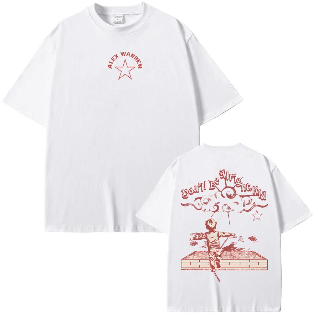 CAMISETA CUERDA FLOJA Alex Warren 2025 Verano NUEVO Casual 100%Algodón Camiseta Manga Corta Alta Calidad Cuello Redondo Manga Corta CAMISETAS