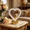 Heart-Shaped Table Lamp, Modern Plastic, Battery Powered, 3 Lighting Modes, Decorative Accent Light