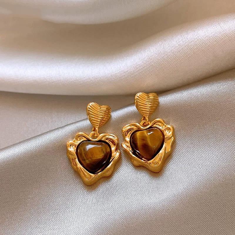 Retro Hong Kong Style Earrings Women's Light Luxury High-end Sense Niche Autumn and Winter Earrings Earrings