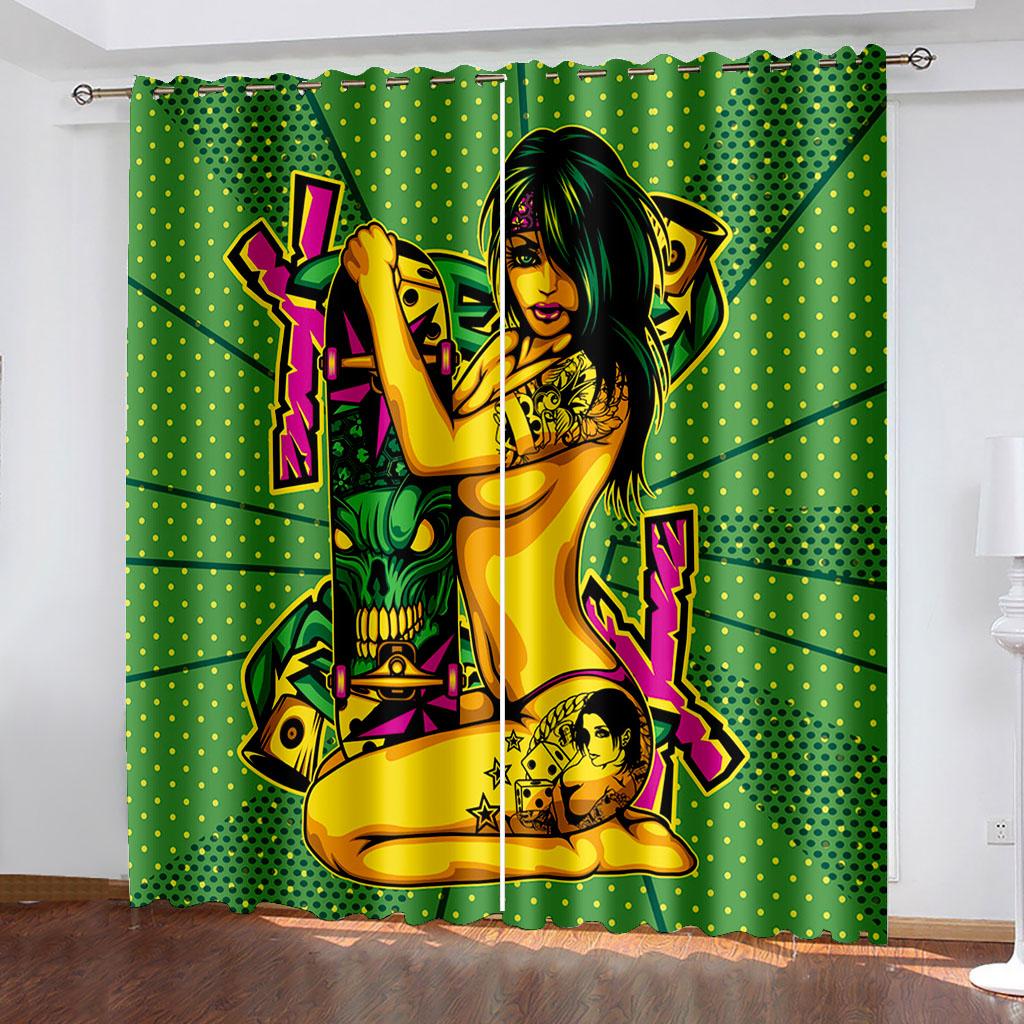 

Красивая затемняющая штора для девочек для взрослых девочек, спальня, термоизоляционная оконная штора, шторы для гостиной, декор Cortinas W132cm x H160cm&Grommet