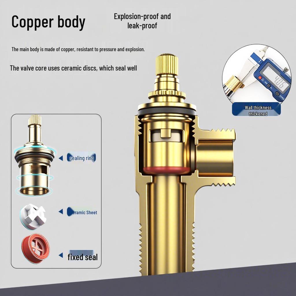 Jiashiduo Universal All-Copper Angle Valve for Cold/Hot Water - Ideal for Home Water Heaters and Toilets.