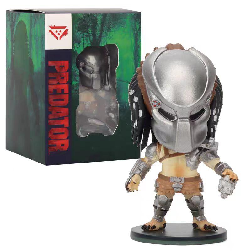 Non-Toxic 1Pcs Predator Concrete Jungle Action Figure Scarface Clan Leader Warrior Elder Chief Predator Collectable Toys Horror Gifts