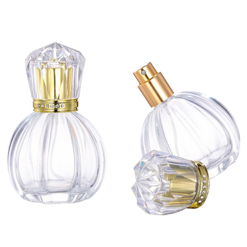 50Ml Clear Glass Perfume Bottle Travel Portable Refillable Spray Bottle Cosmetic Sample Dispensing Container Empty Bottle