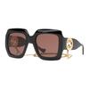 Logo Large Frame Acetate Square Sunglasses Women Sunglasses Black GG1022S
