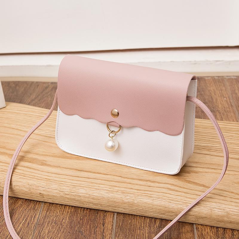 Women's 2019 Pearl Color Block Crossbody Bag - Fashionable, Versatile Phone Bag Gift