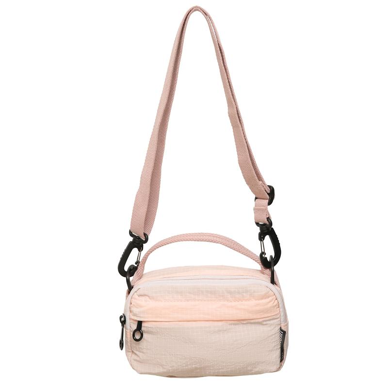 

Женская нейлоновая маленькая сумка мужская водонепроницаемая легкая сумка через плечо однотонная сумка через плечо для мобильного телефона розовый