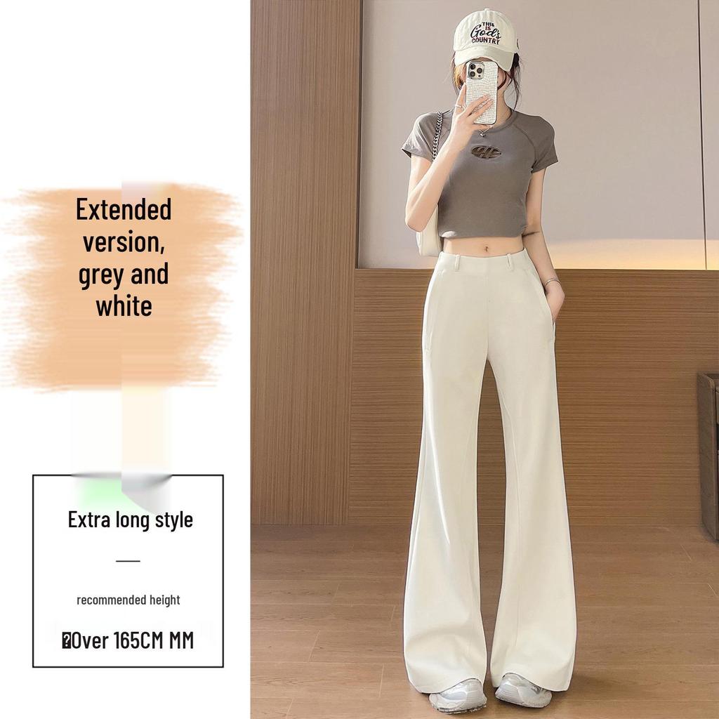 Petite Low-Rise Micro-Flare Wide-Leg Casual Sweatpants - Slimming, High-End 2026 Spring Collection