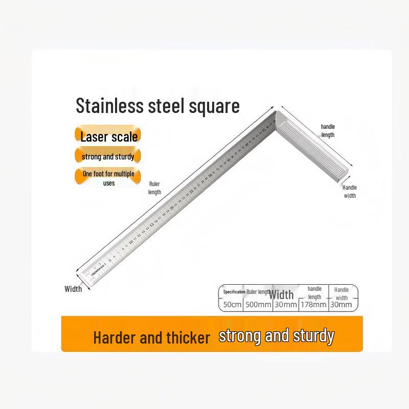 500mm Woodworking Right Angle Square Ruler