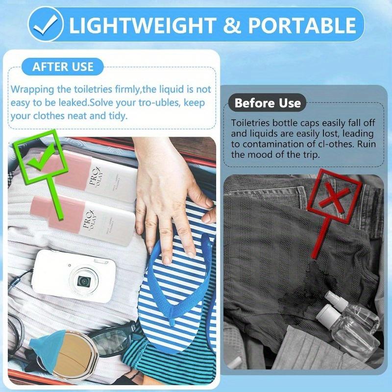 4pcs, Silicone Leak Proof Sleeves for Travel Container in Luggage, Reusable Accessory for Travel Toiletries Bag