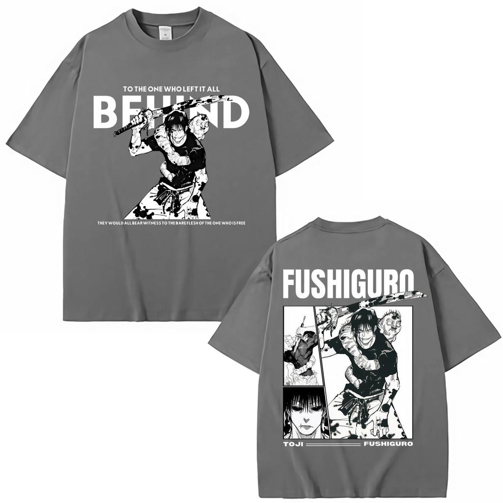 Anime Jujutsu Kaisen Fushiguro Toji Retro Tshirts Unisex Women Harajuku Unisexga Short Sleeve Oversized Fashion Casual Cotton T Shirt