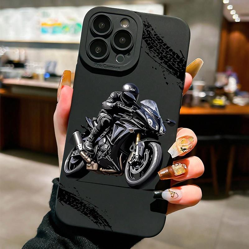 

Motorcycle Biker Graphic Street Fashion Phone Case For iPhone 17 16 15 14 13 12 11 Pro Max XS XR X 17E 16E 16 Plus 17 Air Cover Galaxy A35