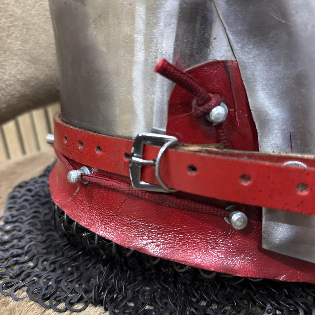 Handmade Medieval Barbute Helmet – 16 Gauge Steel Knight Armor, Wearable LARP Cosplay Helmet, Collector Gift
