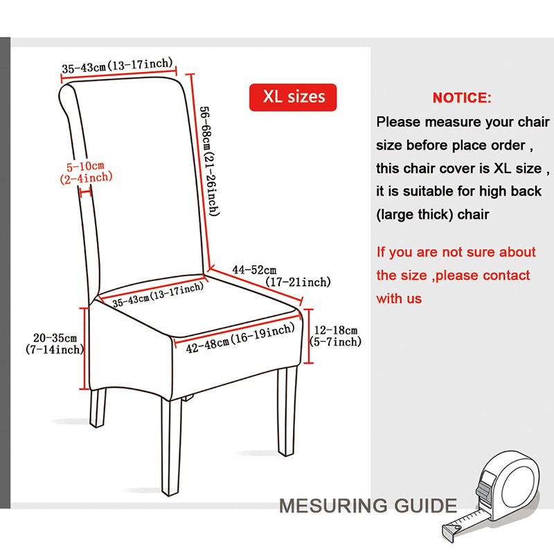 Fashion Printed Long Back Chair Cover Stretch High Back Big Size Cover Chairs Dining Chairs Covers For Kitchen Home Decoration