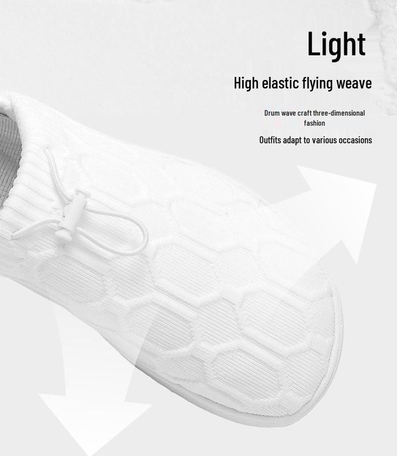 2025 Cross-Border Fly-Knit Barefoot Casual Shoes: Breathable, Comfortable, Soft Sole, Fashionable for Walking & Hiking Couples.