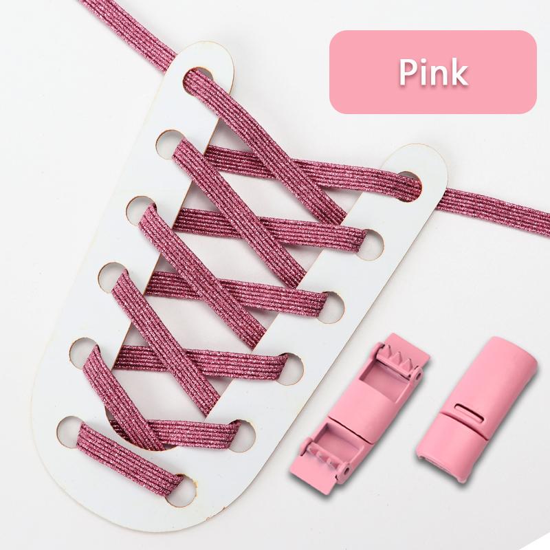 NR.8 1 Par Rainbow Skosnören Magnetisk metalllås Elastiskt skosnöre Inga knytsnören Skosnören Barn Vuxen Snabbspets gummiband Skosnören