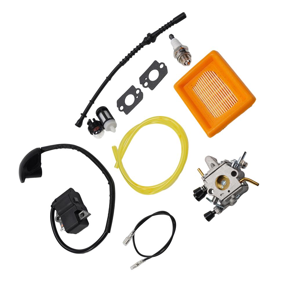 Carburetor Ignition Coil Fuel Hose Air Filter Gasket Kit For FS120 FS200 FS250 FS300 FS350 String Trimmer Parts