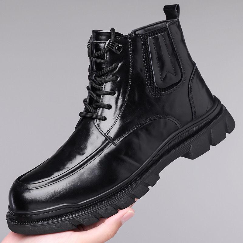 Men s British Style Warm Retro Leather Boots EU 43 5930₽