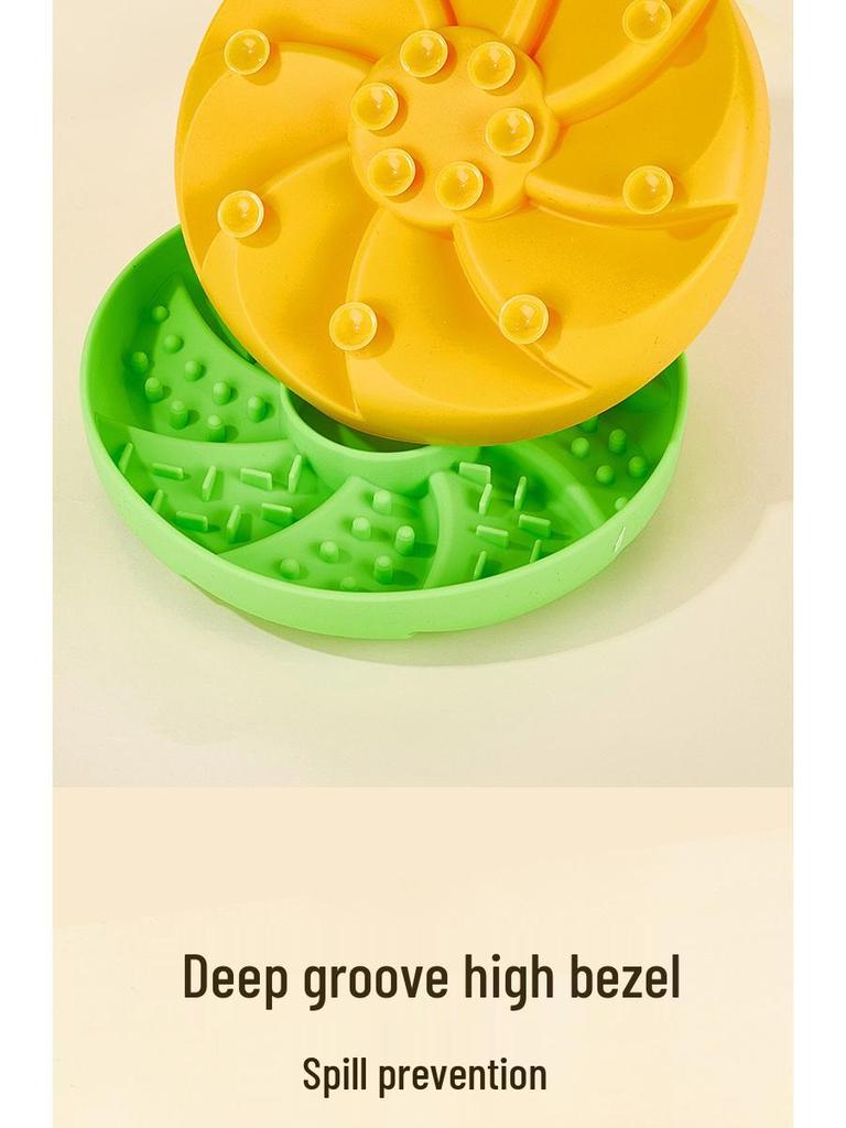 Anti-Tip Slow Feeder Dog Bowl for Medium to Large Dogs