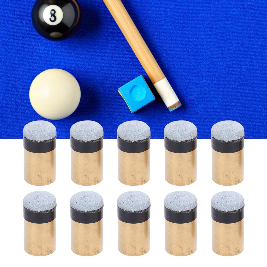 10Pcs Bag Billiard Ball Accessories Pool Cue Nine Balls Club Replacement Screw Tips13MM