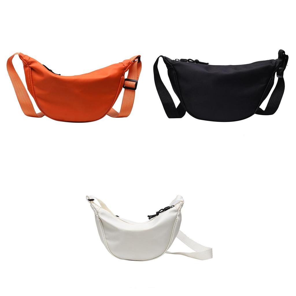 Fresh And Sweet Style Nylon Crossbody Bag Women's 2024 New Dumpling Bag Casual Large Shoulder Bag Underarm Simple Single-shoulder Cloth Bag