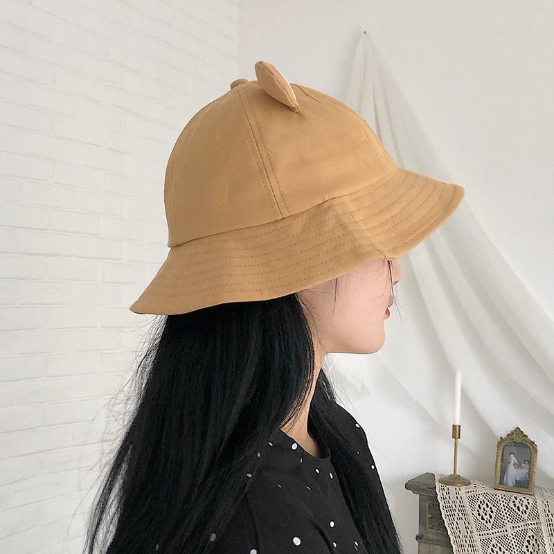 Spring and Autumn Frog Fisherman Hat Casual Versatile Wide Brim Sun Hat Literary Cartoon Frog Basin Hat Female