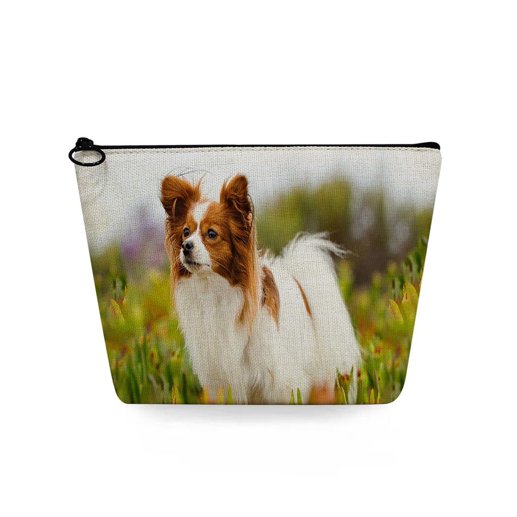 Women Dog Print Cosmetic Bag Toiletries Organize Travel Storage Case 6783