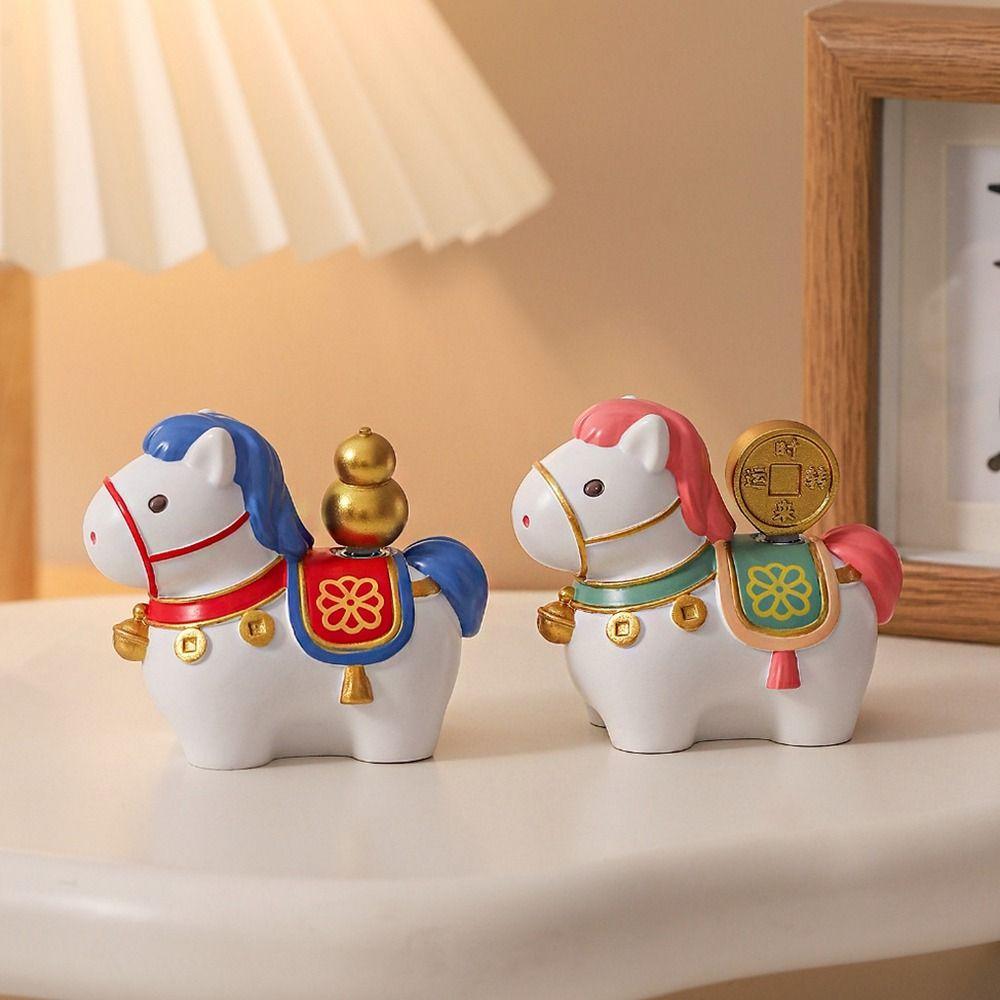 Vivid Design Horse Shape Ornament Unique Zodiac Horse Figurines  Spring Festival
