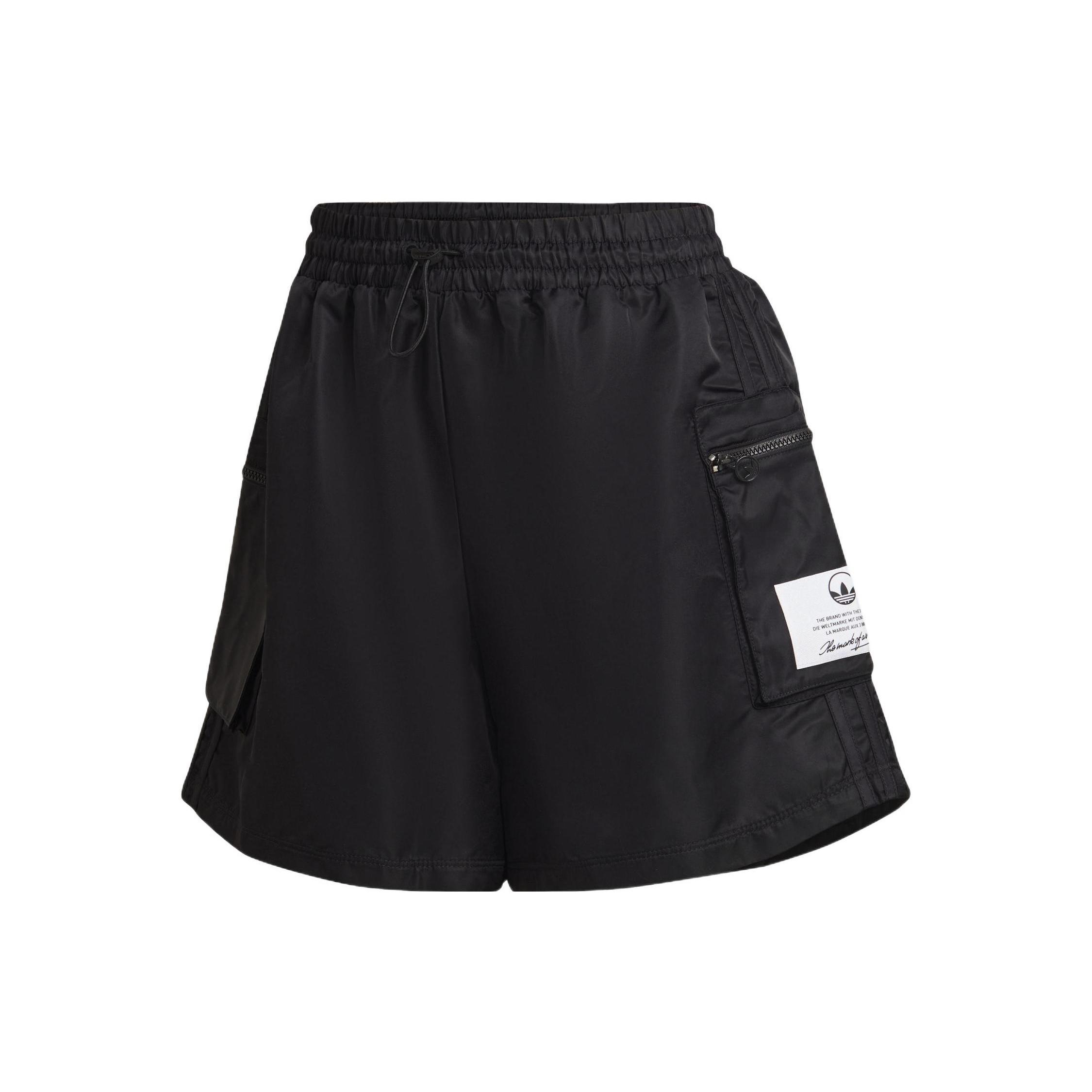 (WMNS) adidas High-Waist Nylon Shorts Asia Sizing Black Women s HL9061 S