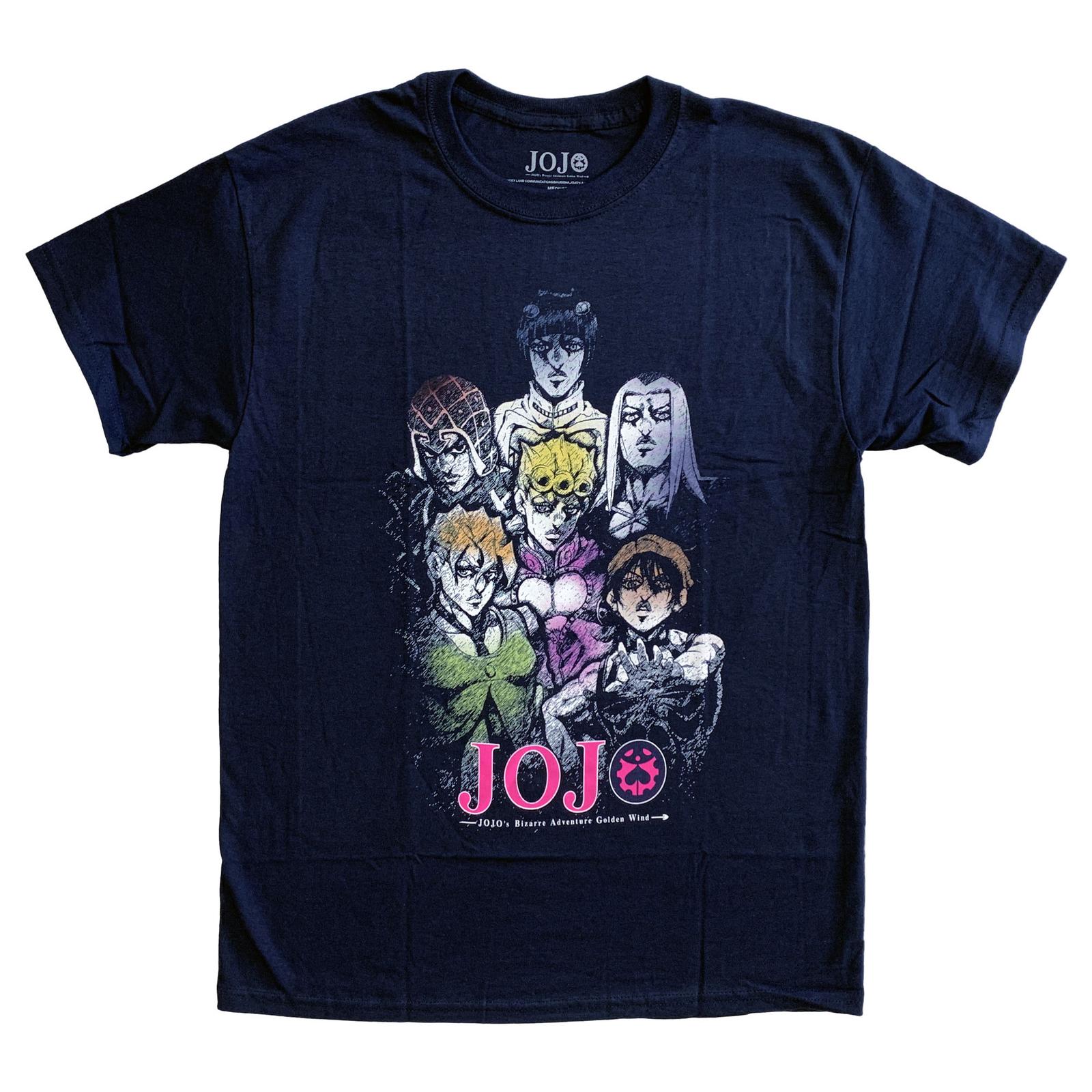 Jojo Bizarre Adventure S4 Main Group Anime Adult T-shirt M