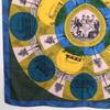 HERMES JEU DES OMNIBUS ET DAMES BLANCHES (Omnibus and White Ladies' Game) (Carré Geant cashmerex silk) scarf multicolorUsed