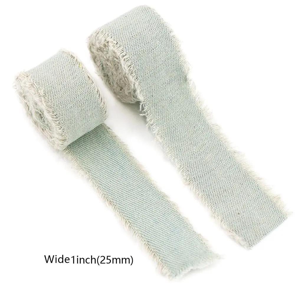 1,5 Yards Jeansband Blau Cowboy Unifarben Handgemacht Fransen Seidenband Haarspange Schleifen Jeansstoff Stoff Hochzeitseinladungen