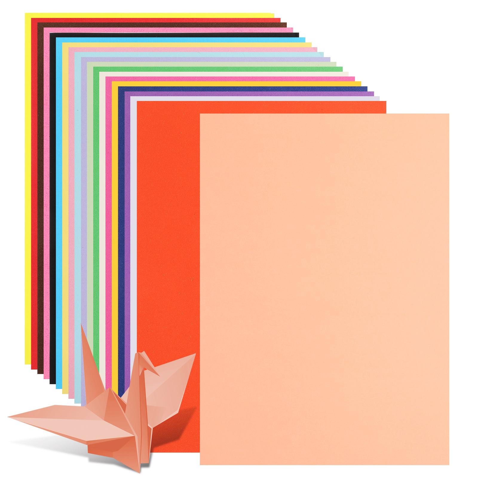 

100 Sheets Colored Papers Cardstock Thick Craft Supplies Pastel Color Paper Projects Greeting Cards Scrapbooks Decorations