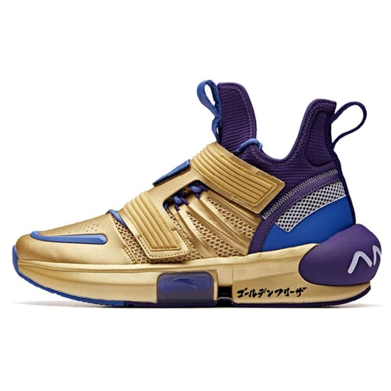 ANTA Basketball Shoes Men s High top Purple/Gold/Blue Sneakers 11941602-3 42