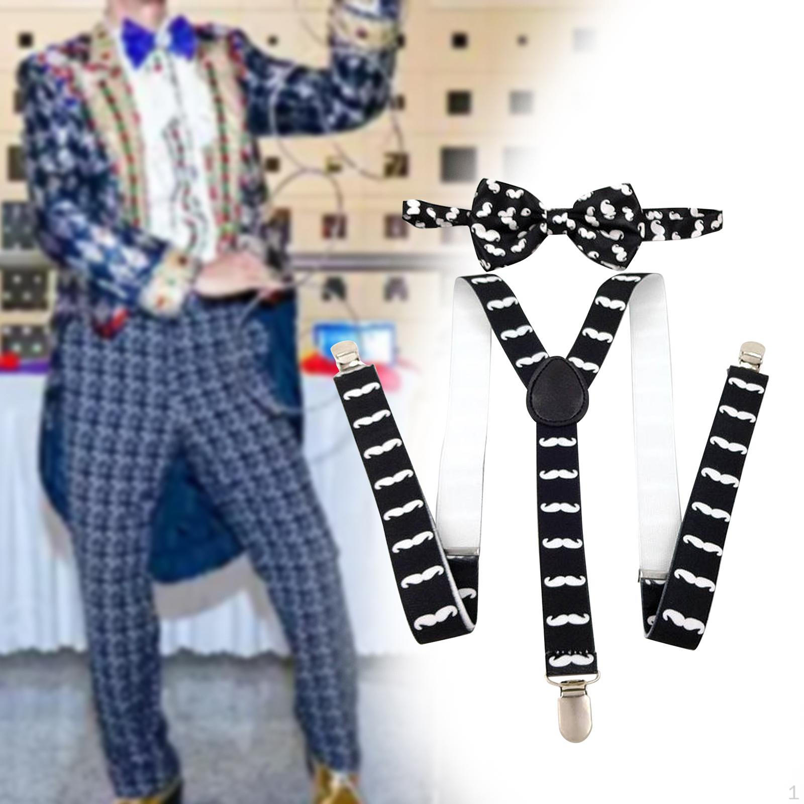 

Мужские подтяжки с галстуком-бабочкой, регулируемый бандаж, эластичная лента, брюки, погоны для танцев Beard