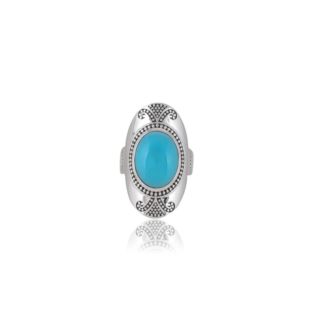 Sleeping Beauty Turquoise Ring: Sterling Silver Gemstone