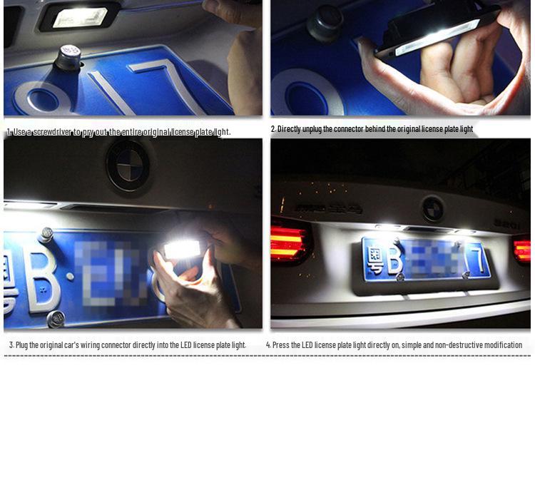 Mercedes-Benz LED License Plate Light for W203/W211/W219/R171 Compatible with Cross-Border Use
