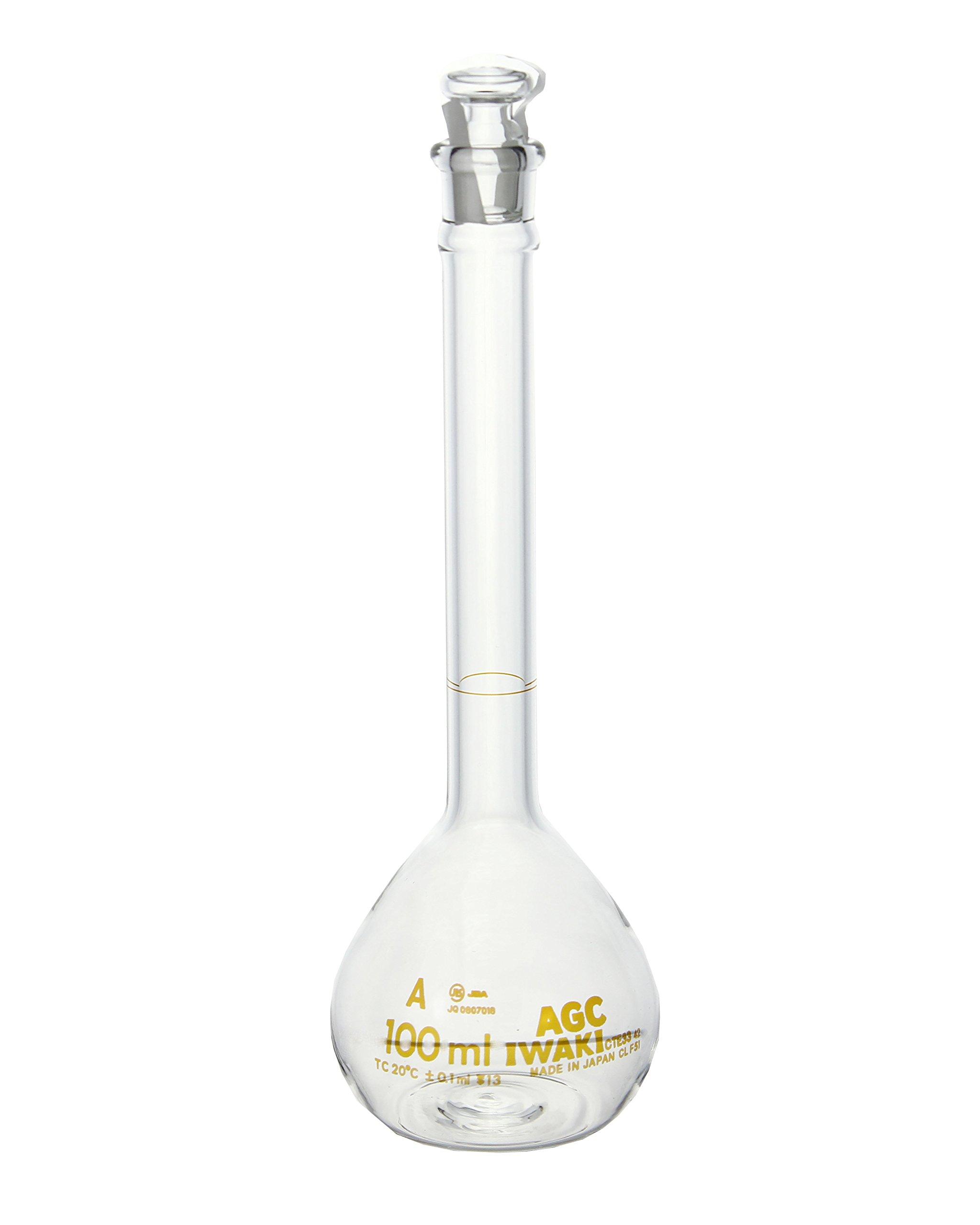 

IWAKI volumetric flask (with transparent sliding stopper) 100mL 1 piece 5640FK100C