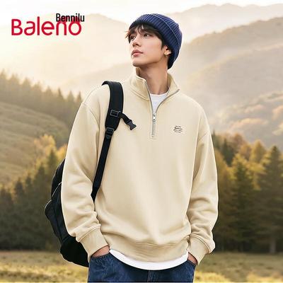Baleno Men's Stand Collar Long Sleeve Pullover Sweatshirt