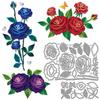 Rose Flower Carbon Steel Cutting Dies Stencils for DIY Scrapbooking Photo Album Decorative Embossing Paper Card 110x50~160x0.8mm 2pcs/set