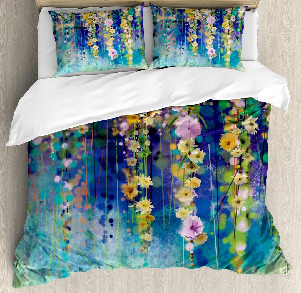 Luxury Bedding Set 3D Print Tulip Rose Print Duvet Cover Set Quilt Cover King Queen Size for Wedding Polyester Comforter Cover