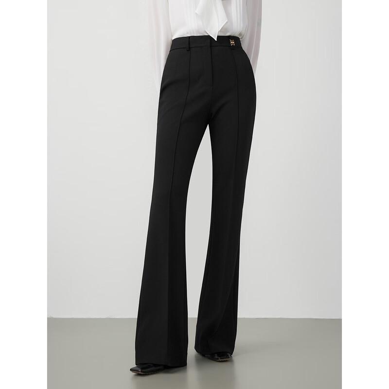 LANGZI Slim Fit Flare Casual Trousers